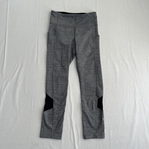 lululemon athletica Pants - Lululemon Leggings Womens Size 2 Speed‎ Up Tight Crop Gray Activewear Gym Yoga